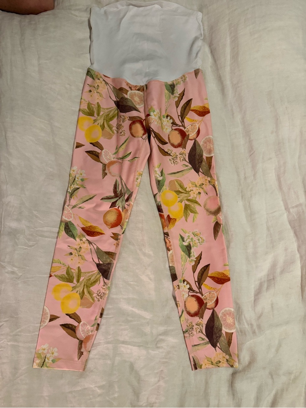 Beyond the Bump Pink Citrus & Floral Maternity Leggings